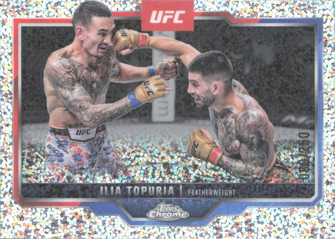Ilia Topuria 2025 Topps Chrome UFC Base #43 Speckle Refractor