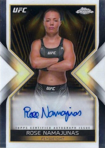 Rose Namajunas 2024 Topps Chrome UFC Main Event Autographs #MEA-RNA Superfractor