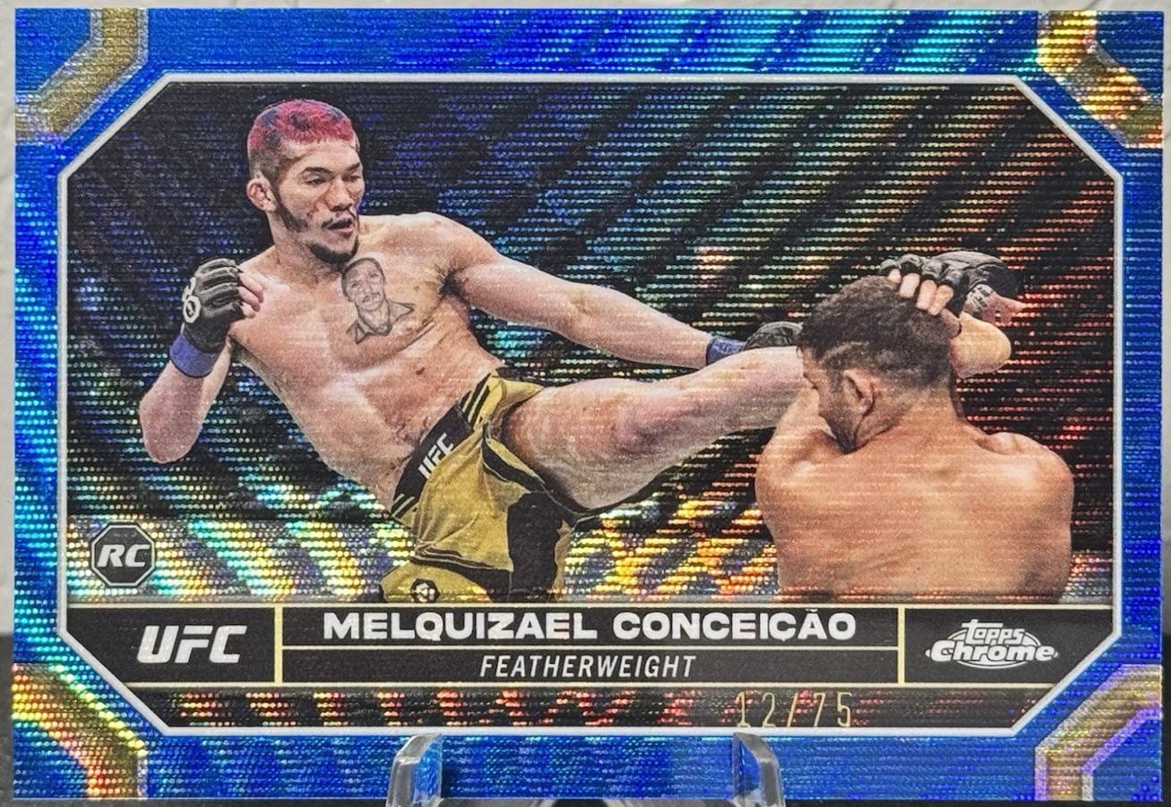 Melquizael Conceição 2024 Topps Chrome UFC Base #98 Blue Wave Refractor