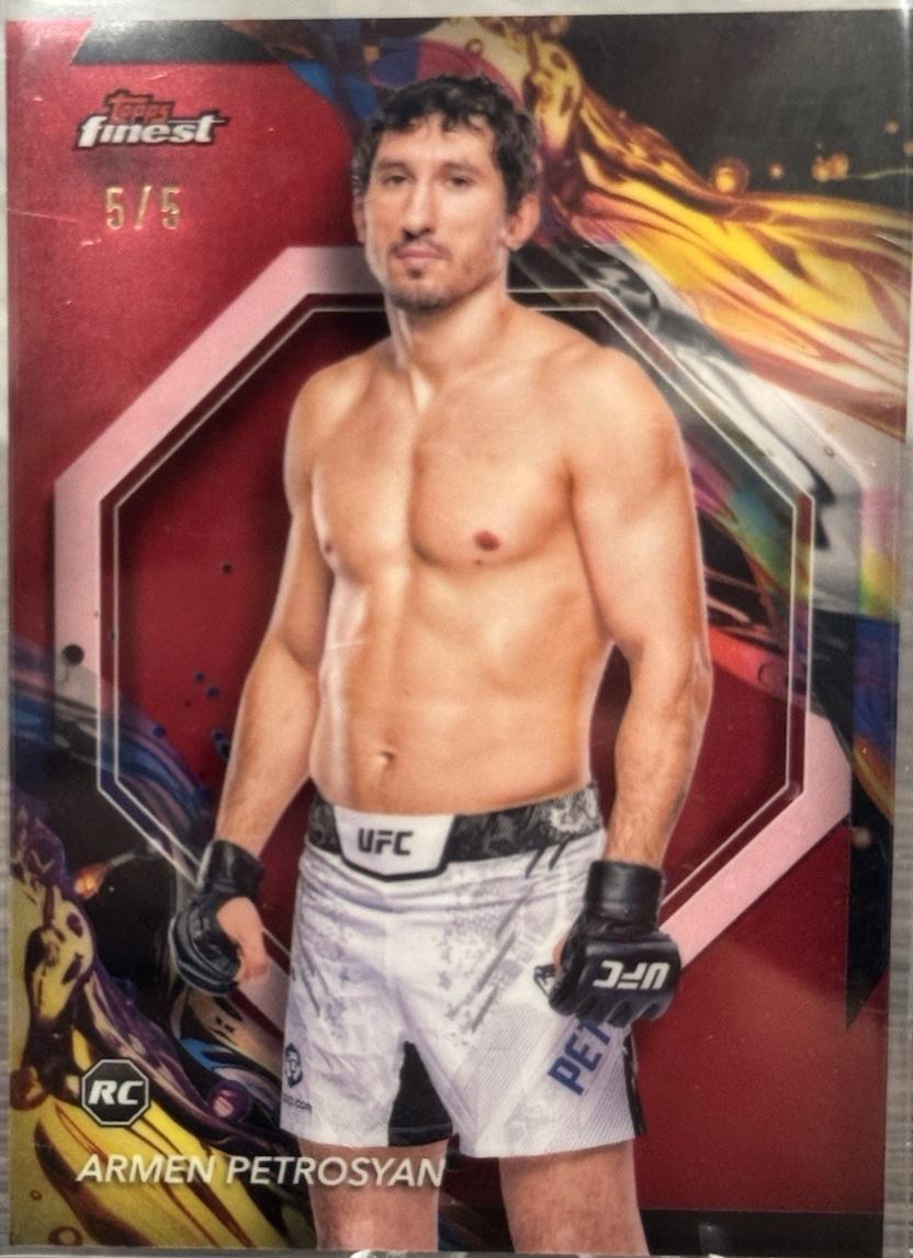 Armen Petrosyan 2024 Topps Finest UFC Base Uncommon #160 Red Refractor