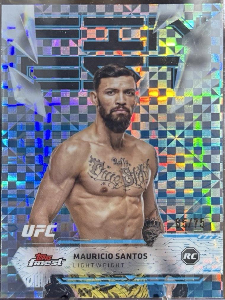 Mauricio Ruffy 2025 Topps Finest UFC Base Uncommon #161 Blue Checkerboard Refractor