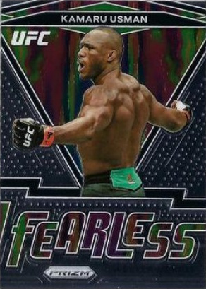 Kamaru Usman 2021 Panini Prizm UFC Fearless #8 Mojo