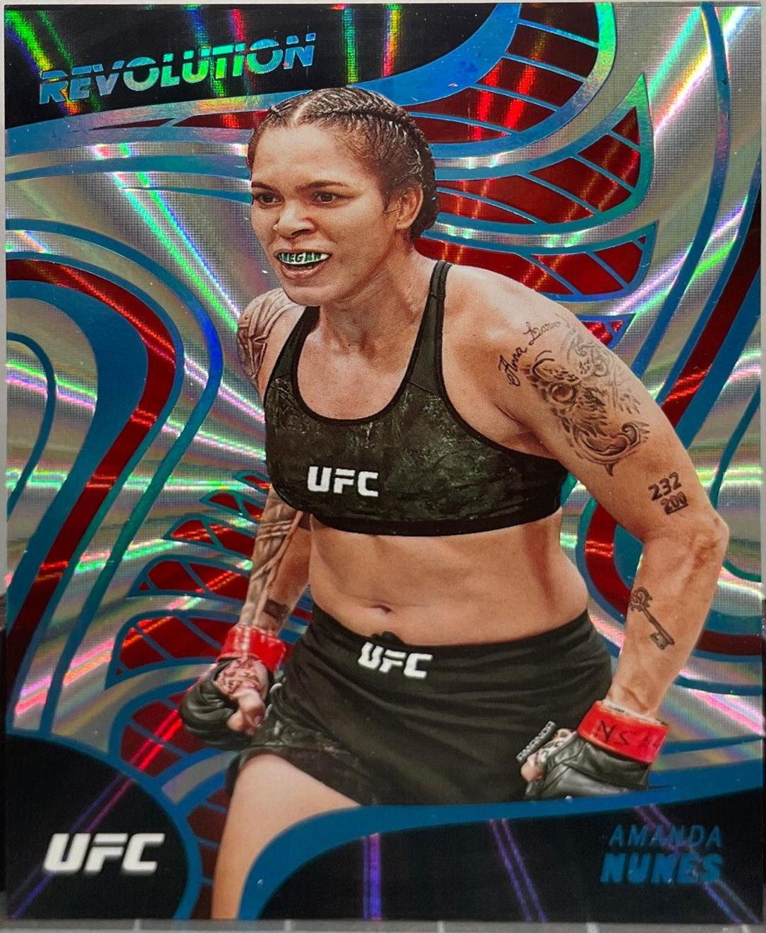 Amanda Nunes 2023 Panini Chronicles UFC Revolution #3 Sunburst