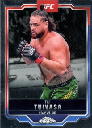 Tai Tuivasa 2025 Topps Chrome UFC Base #53 Red Refractor