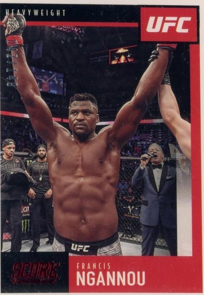 Francis Ngannou 2021 Panini Chronicles UFC Base Score #92 Red