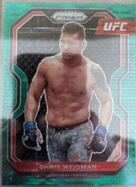 Chris Weidman 2021 Panini Prizm UFC Base #88 Green Pulsar