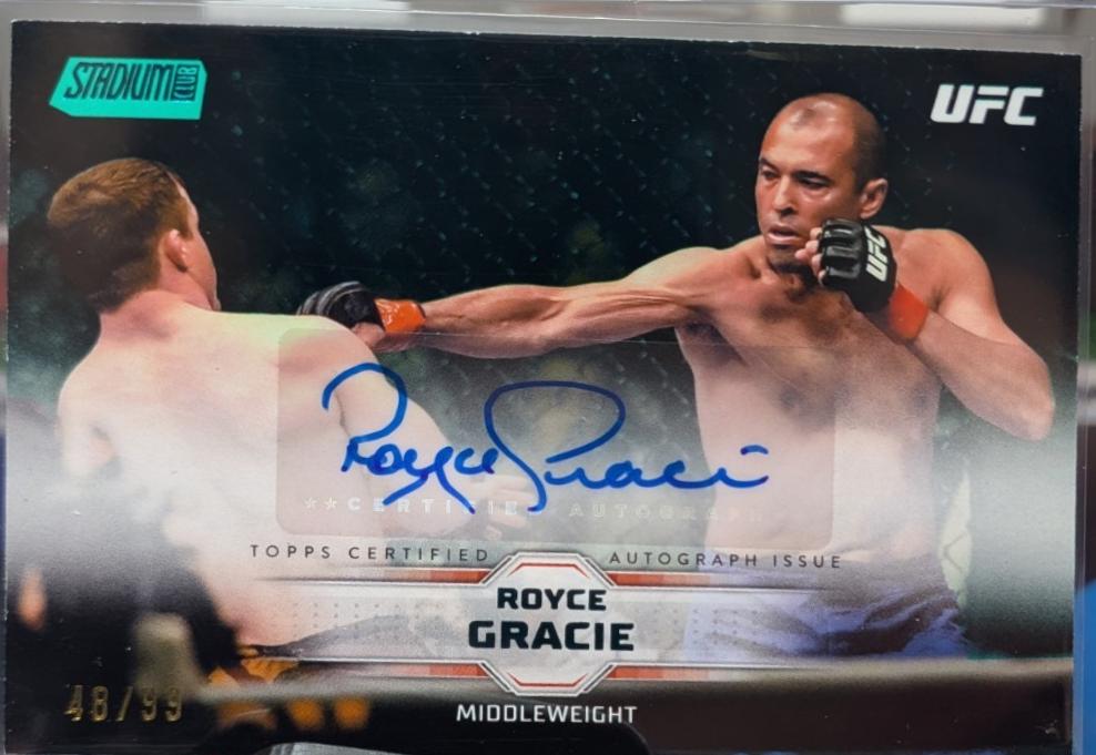 Royce Gracie 2026 Topps Stadium Club UFC Base Autographs #BAV-RGE Yellow