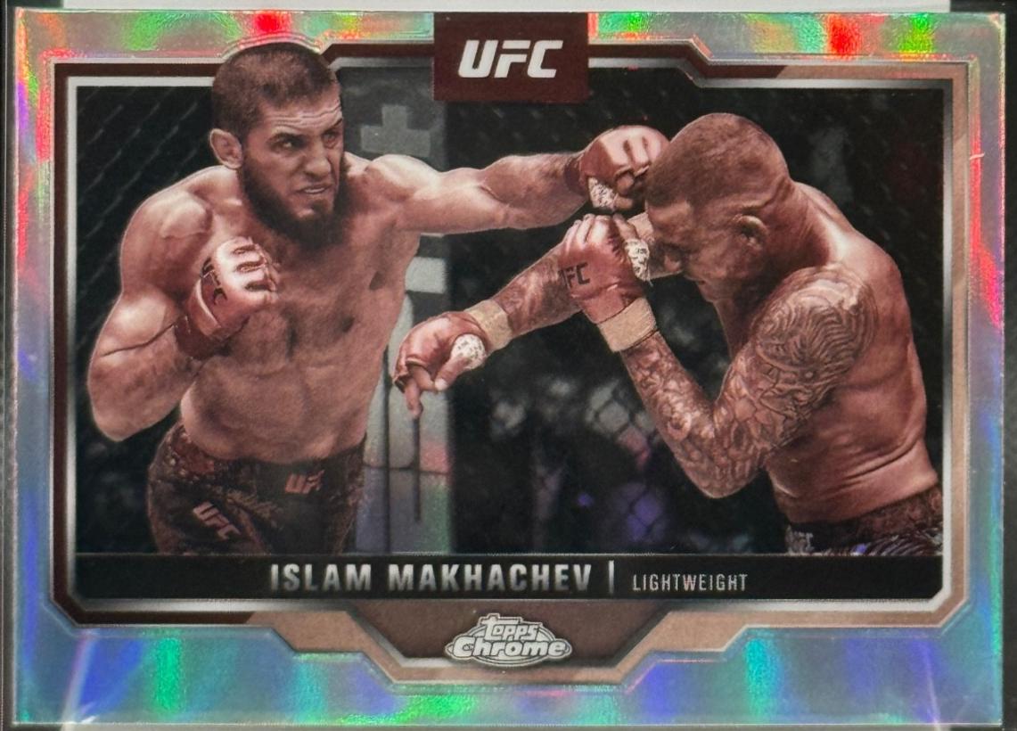 Islam Makhachev 2025 Topps Chrome UFC Base #200 Sepia Refractor