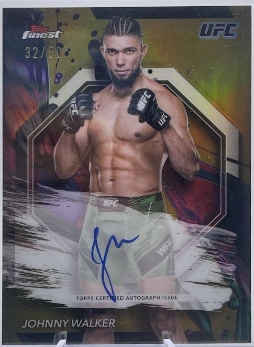 Johnny Walker 2024 Topps Finest UFC Finest Autographs #FA-JWR Gold Refractor