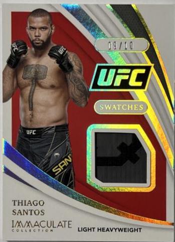 Thiago Santos 2021 Panini Immaculate UFC Base #48 Gold