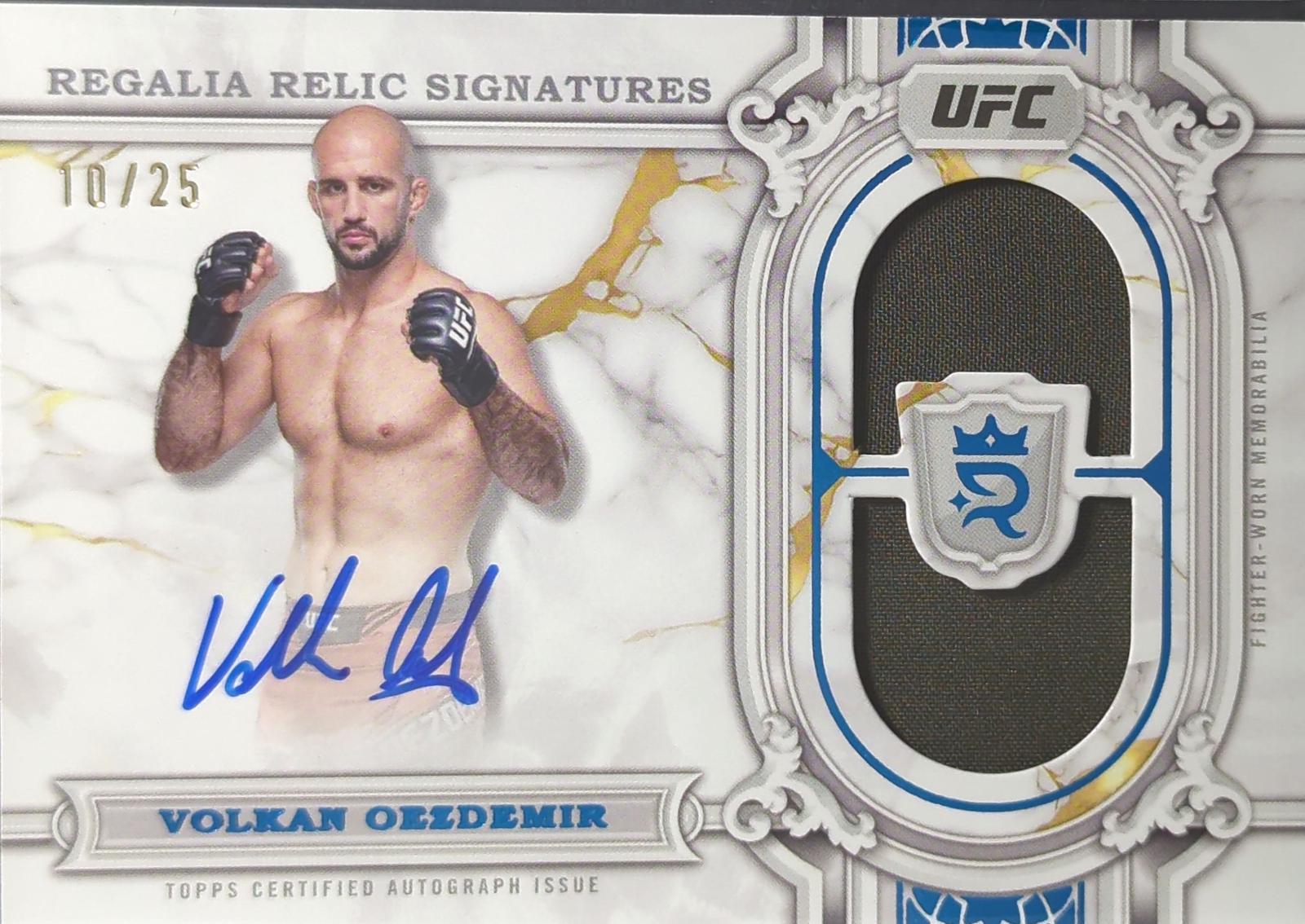 Volkan Oezdemir 2024 Topps Royalty UFC Regalia Relic Signatures #RRS-VOR Blue