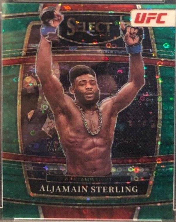 Aljamain Sterling 2022 Panini Select UFC Concourse #57 Green Disco