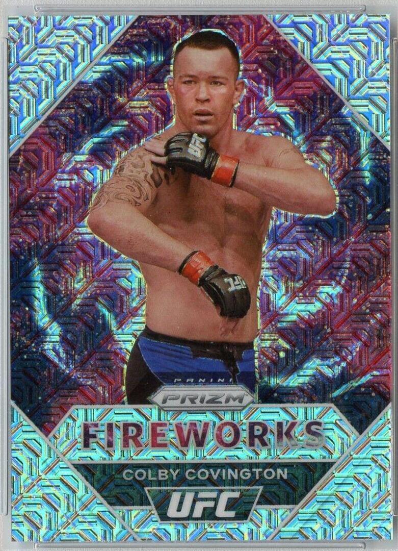 Colby Covington 2021 Panini Prizm UFC Fireworks #6 Mojo