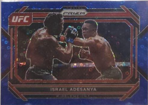 Israel Adesanya 2023 Panini Prizm Under Card UFC Base #82 Blue