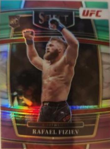 Rafael Fiziev 2022 Panini Select UFC Premier Level #147 Green and Purple