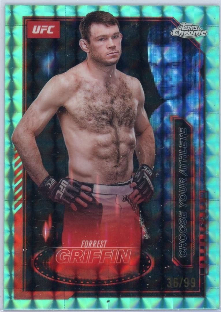 Forrest Griffin 2025 Topps Chrome UFC Mission Control #MCL-12 Green Refractor
