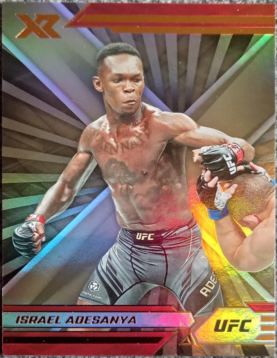 Israel Adesanya 2022 Panini Chronicles UFC Base XR #288 Bronze