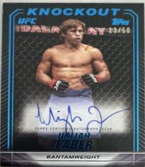 Urijah Faber 2024 Topps Knockout UFC Knockout Autographs #KNA-UFR Platinum