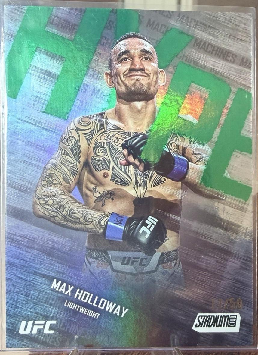 Max Holloway 2025 Topps Stadium Club UFC Hype Machines #HM-13 Green