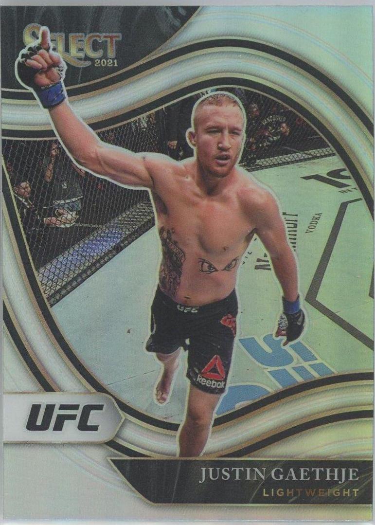 Justin Gaethje 2021 Panini Select UFC Octagonside #295 Silver
