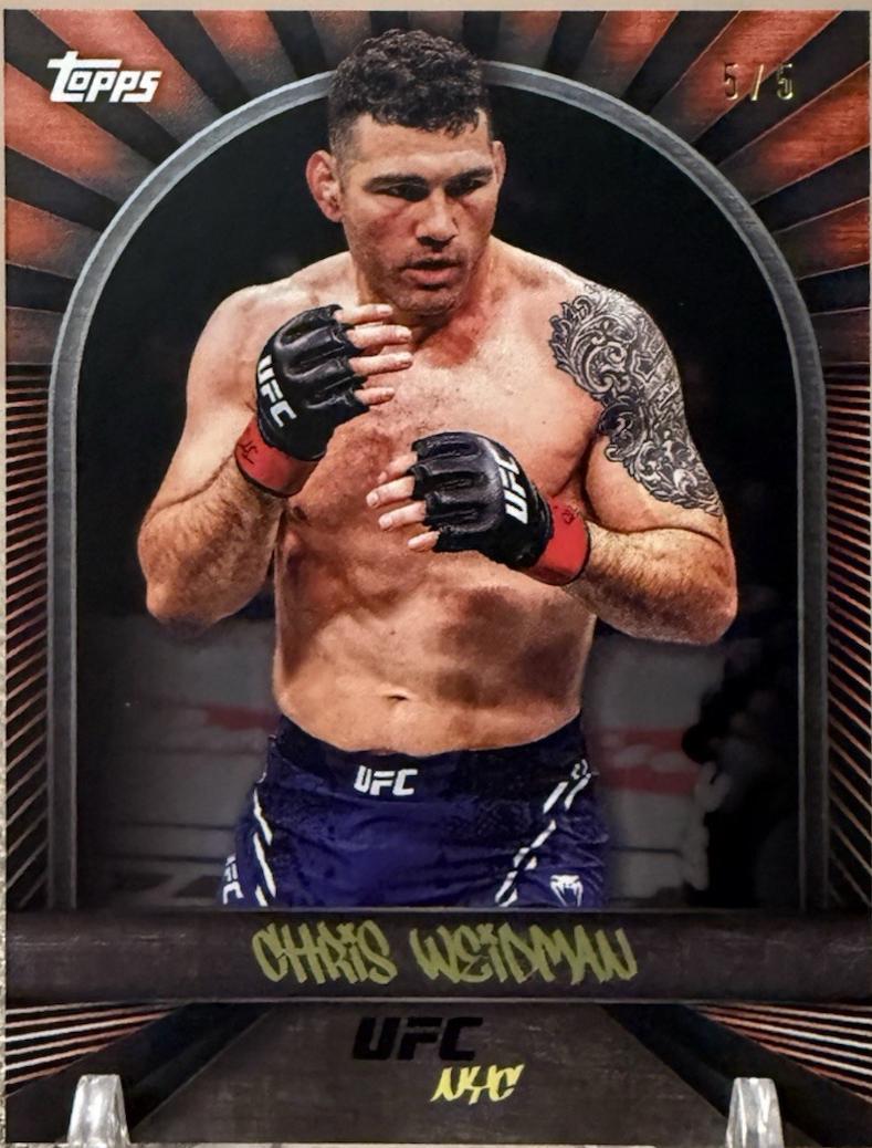 Chris Weidman 2024 Topps UFC NYC Base #11 Orange