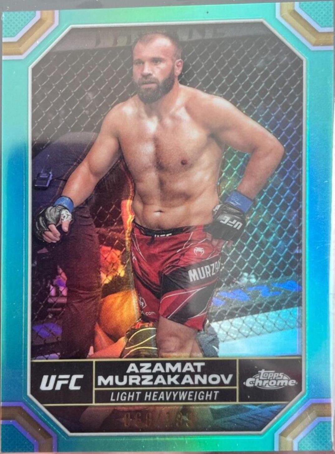 Azamat Murzakanov 2024 Topps Chrome UFC Base #23 Aqua Refractor