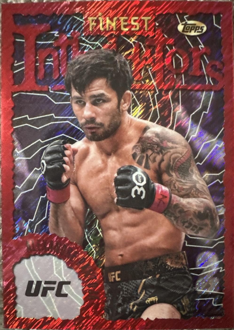 Alexandre Pantoja 2024 Topps Finest UFC Intimidators #INT-8 Red Shimmer Refractor