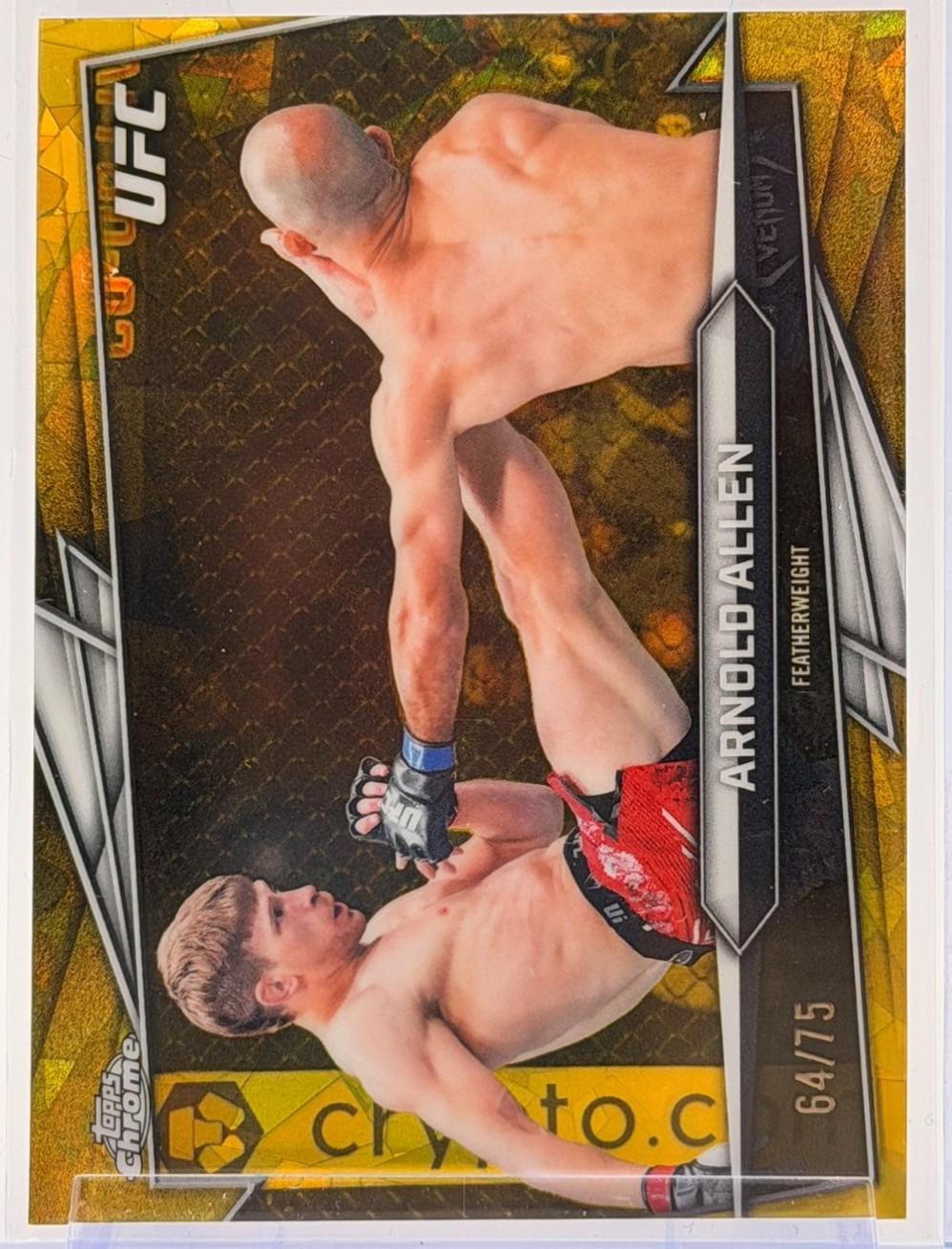 Arnold Allen 2026 Topps Chrome UFC Base #155 Gold Refractor