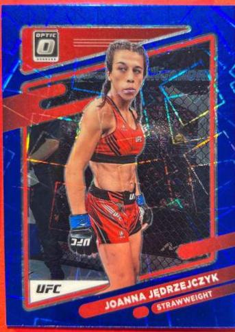 Joanna Jędrzejczyk 2022 Panini Donruss Optic UFC Base #87 Blue Velocity