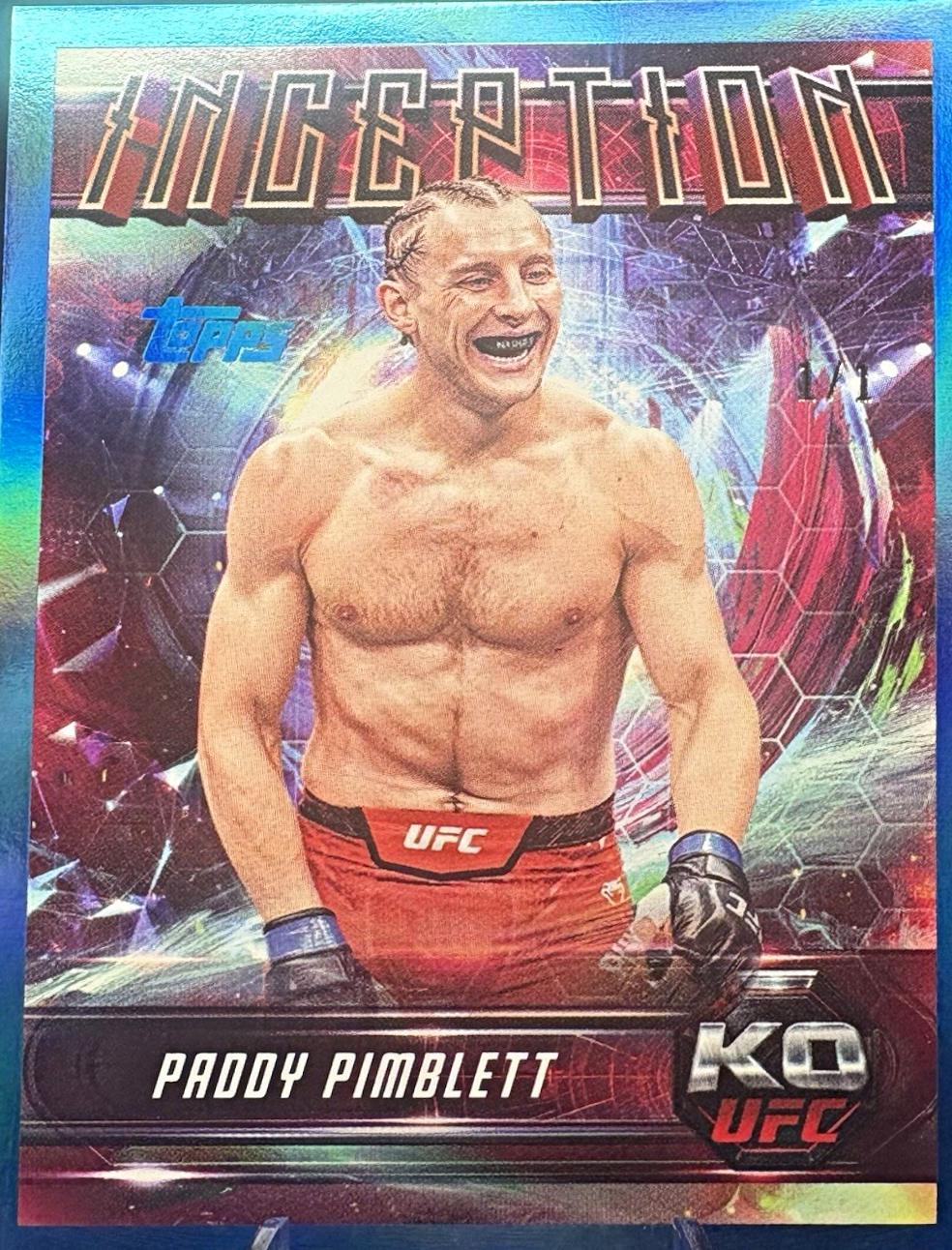 Paddy Pimblett 2025 Topps Knockout UFC Inception #IN-58 Platinum