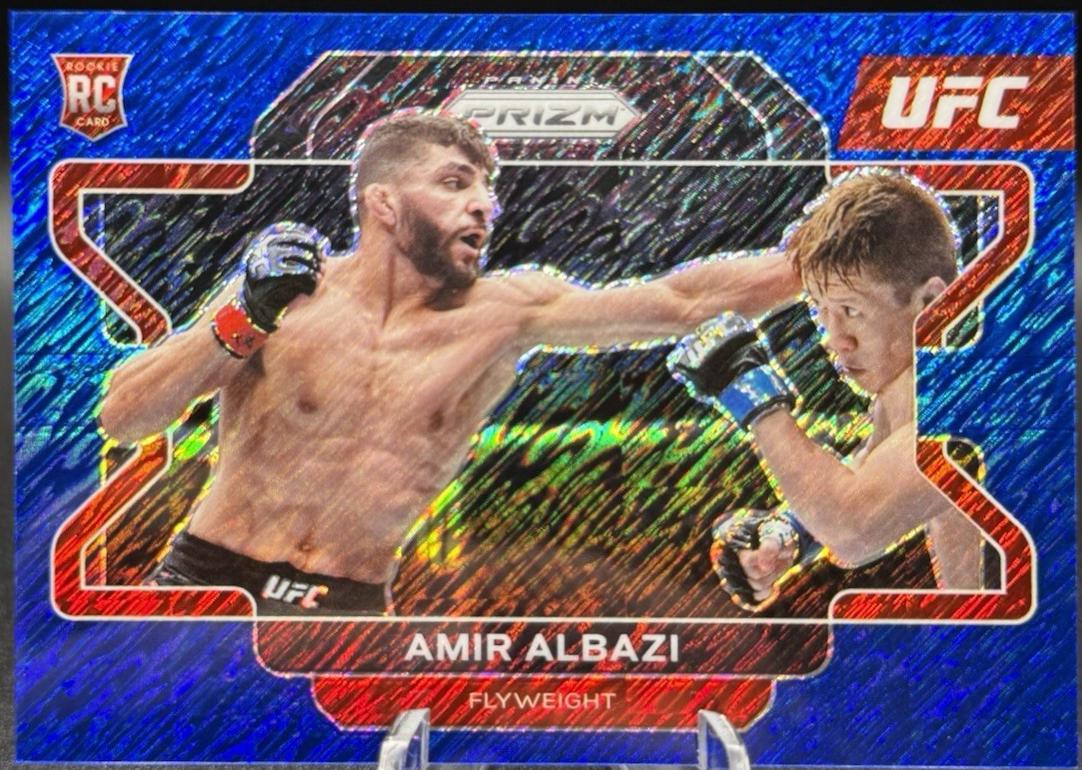 Amir Albazi 2022 Panini Prizm UFC Base #75 Blue Shimmer