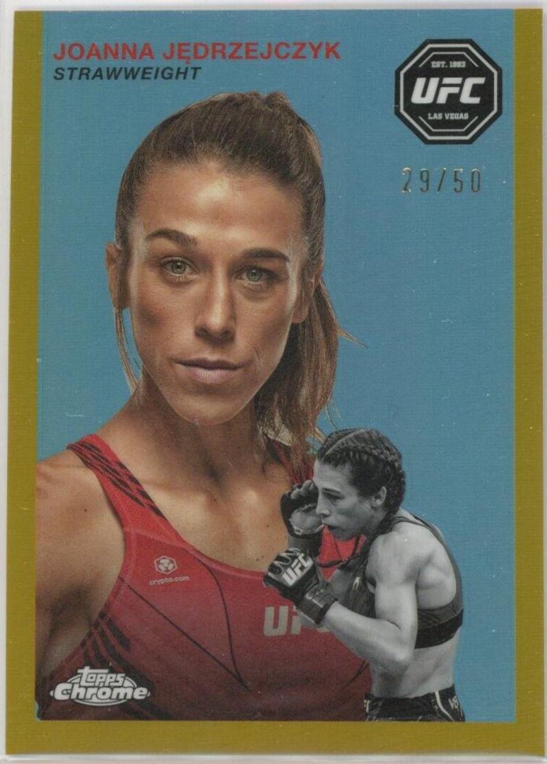 Joanna Jędrzejczyk 2024 Topps Chrome UFC 1954 Topps #FFT-24 Gold Refractor