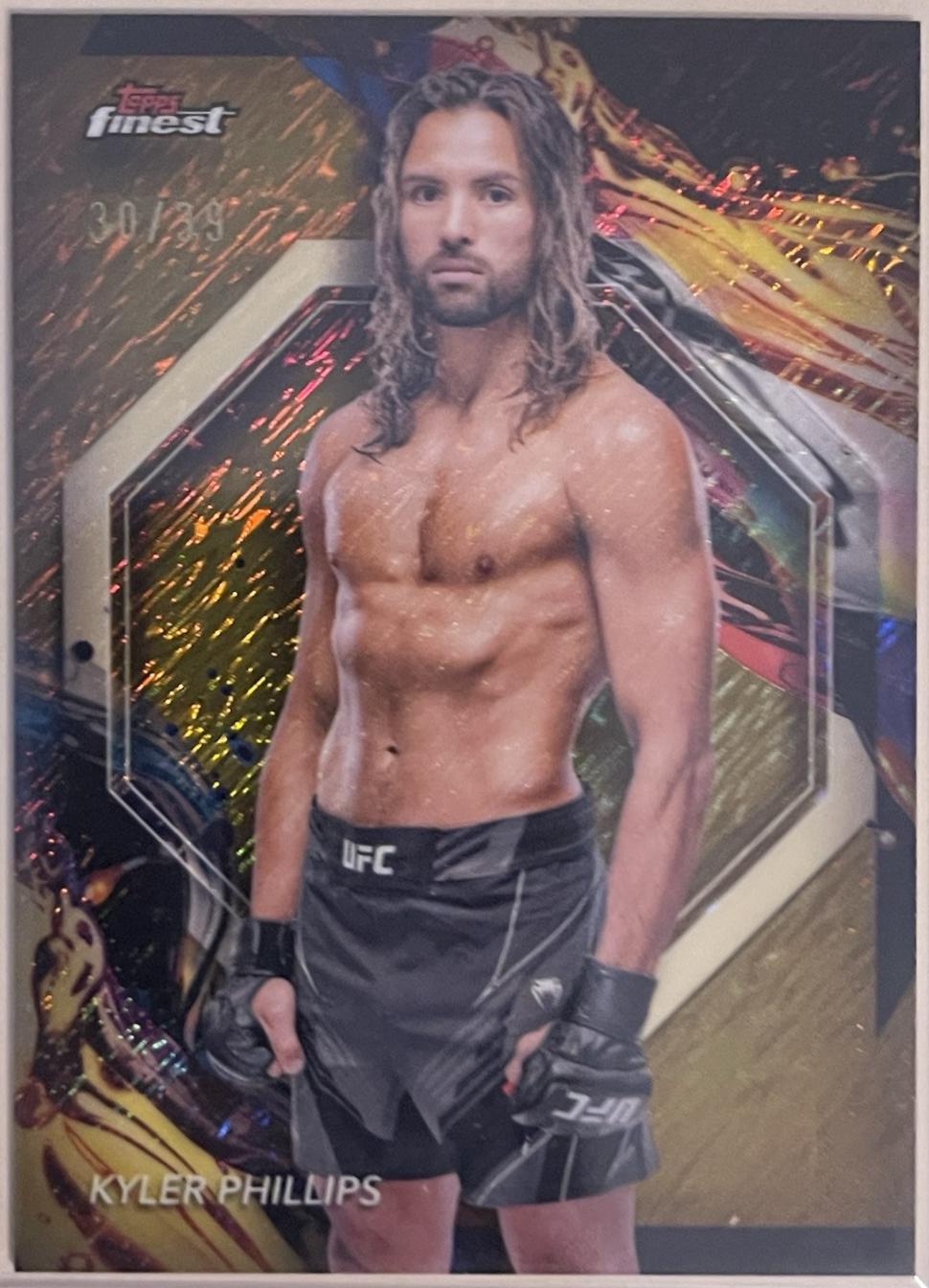 Kyler Phillips 2024 Topps Finest UFC Base Uncommon #146 Gold Shimmer Refractor