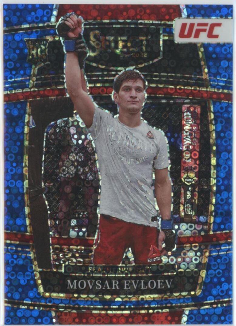 Movsar Evloev 2022 Panini Select UFC Concourse #43 Blue Disco