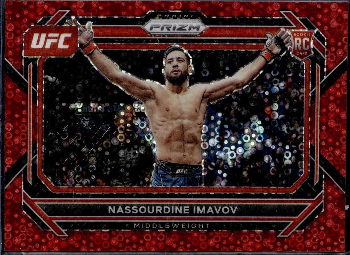 Nassourdine Imavov 2023 Panini Prizm Under Card UFC Base #39 Red