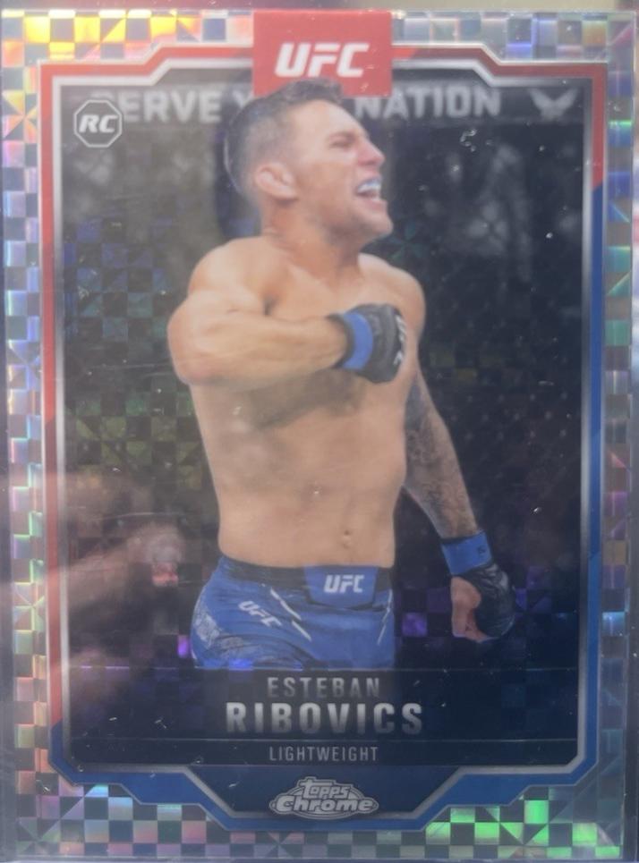 Esteban Ribovics 2025 Topps Chrome UFC Base #75 X-Fractor