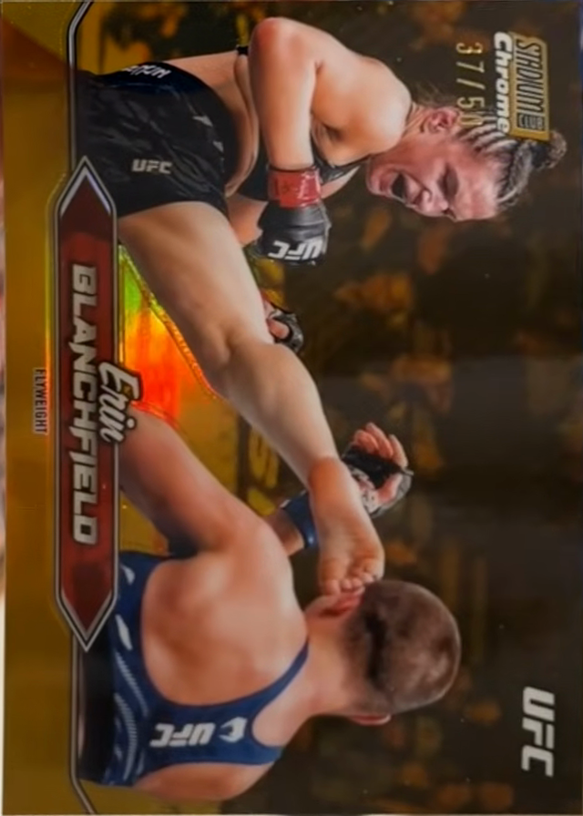 Erin Blanchfield 2025 Topps Stadium Club UFC Base Chrome #C-48 Orange Refractor