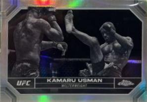 Kamaru Usman 2024 Topps Chrome UFC Base #108 Negative Refractor