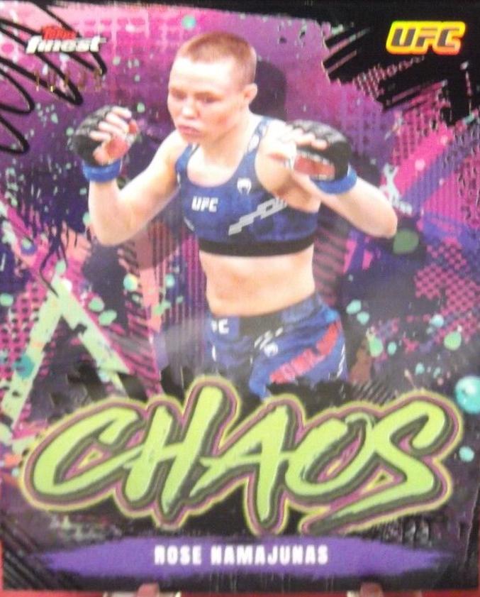 Rose Namajunas 2024 Topps Finest UFC Chaos #CHA-7 Black Refractor