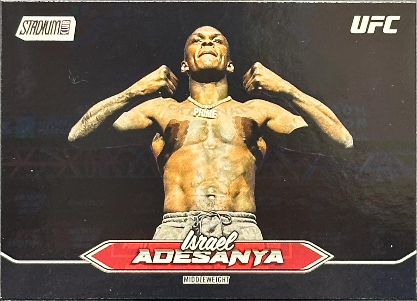 Israel Adesanya 2025 Topps Stadium Club UFC Base #146 Black