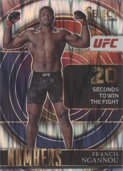 Francis Ngannou 2022 Panini Select UFC Select Numbers #3 Flash