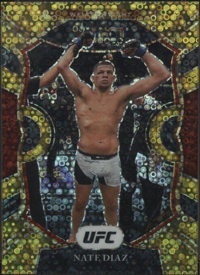 Nate Diaz 2021 Panini Select UFC Concourse #39 Gold Disco
