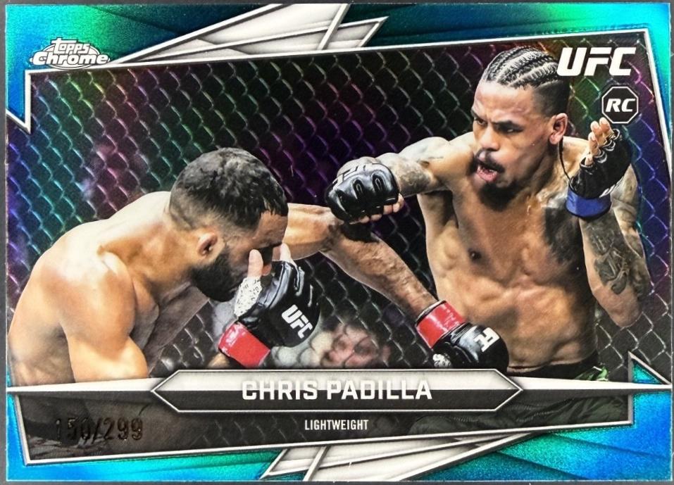 Chris Padilla 2026 Topps Chrome UFC Base #111 Aqua Refractor
