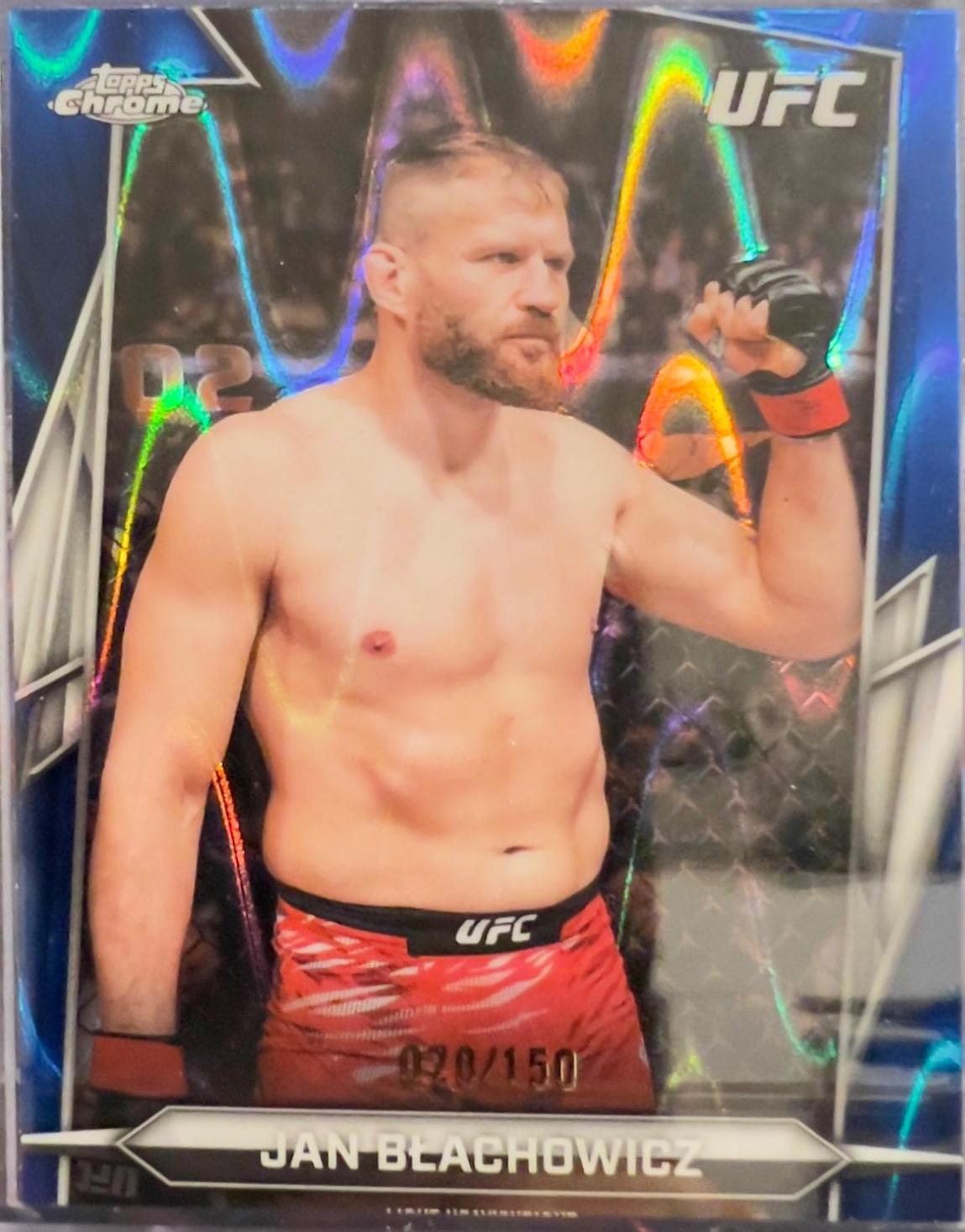 Jan Błachowicz 2026 Topps Chrome UFC Base #119 Blue Ray Wave Refractor