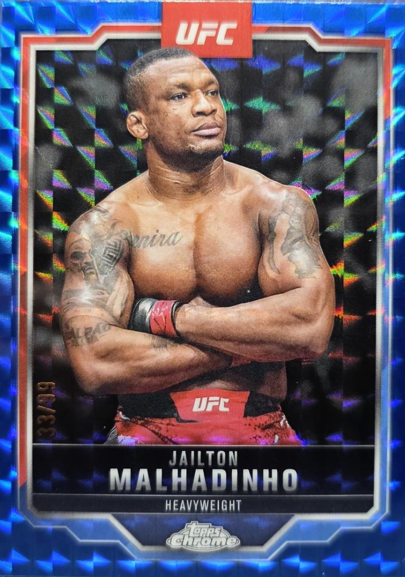Jailton Almeida 2025 Topps Chrome UFC Base #112 Blue Geometric Refractor