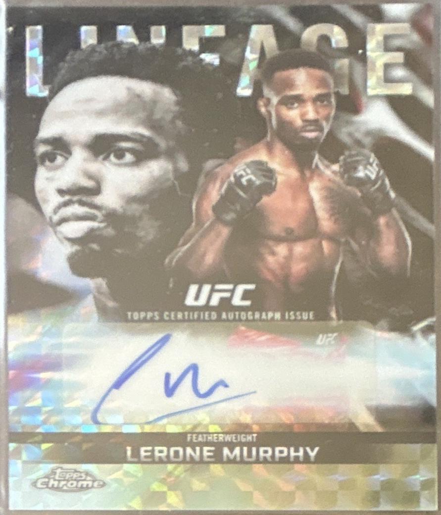 Lerone Murphy 2026 Topps Chrome UFC Chrome Lineage Autographs #CCA-LM Geometric Refractor