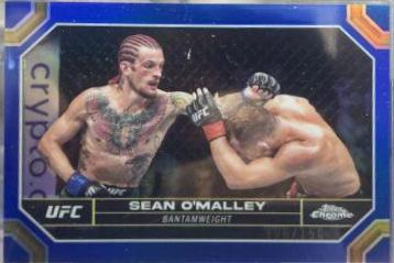 Sean O'Malley 2024 Topps Chrome UFC Base #173 Blue Refractor