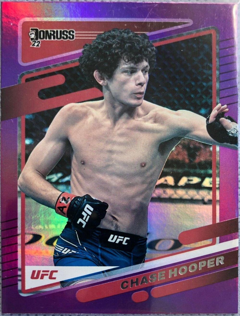 Chase Hooper 2022 Panini Donruss UFC Base #186 Purple Flood