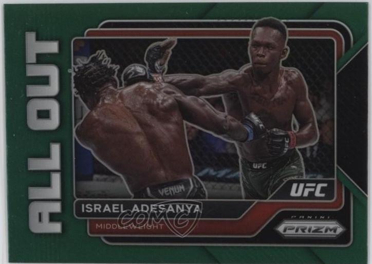 Israel Adesanya 2023 Panini Prizm UFC All Out #2 Green