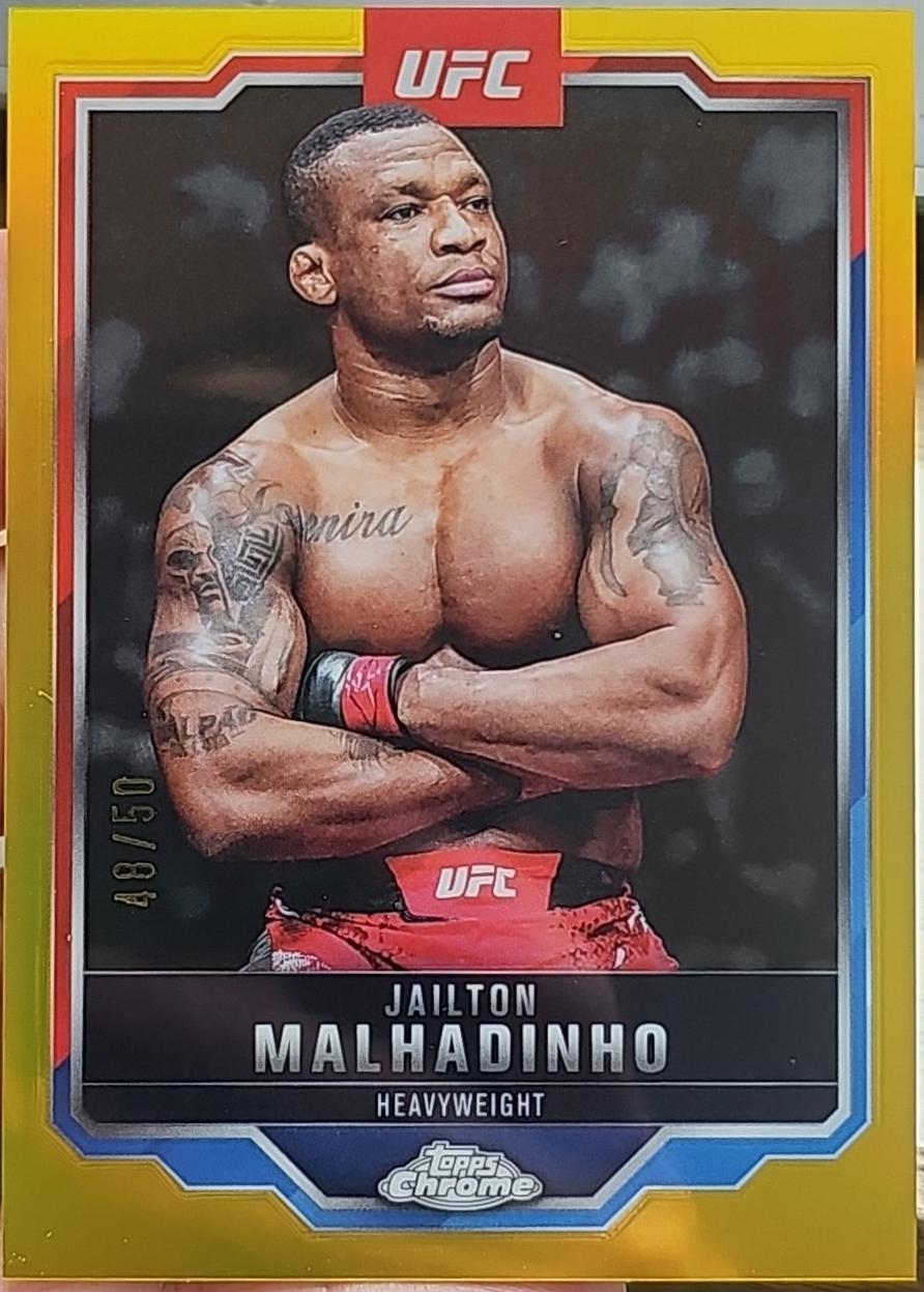 Jailton Almeida 2025 Topps Chrome UFC Base #112 Gold Refractor